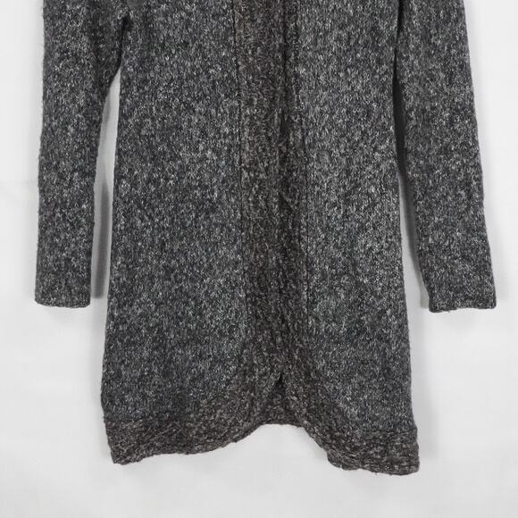 Prana Cardigan Womens Small Gray Knit Button High Neck Long Sleeve Warm Fall - Picture 6 of 14